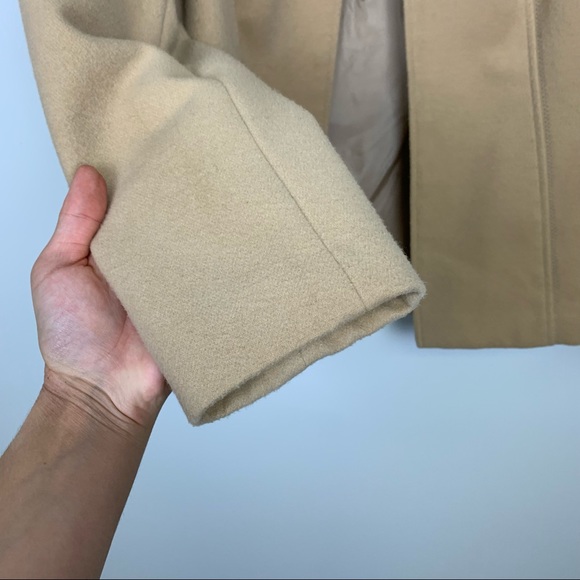 Chico's Camel Fleece Structured Open Front Hook Closure Blazer - Picture 10 of 14